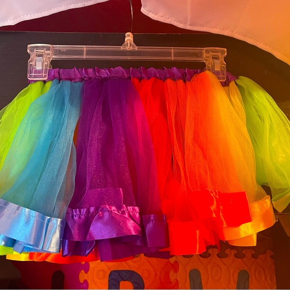 TuTu Girls Rainbow Tule and Satin Ballet Dance Dress up handmade - Picture 4 of 6